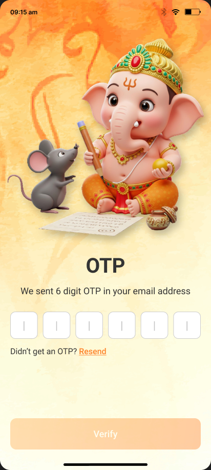 Shlokshala OTP verification screen